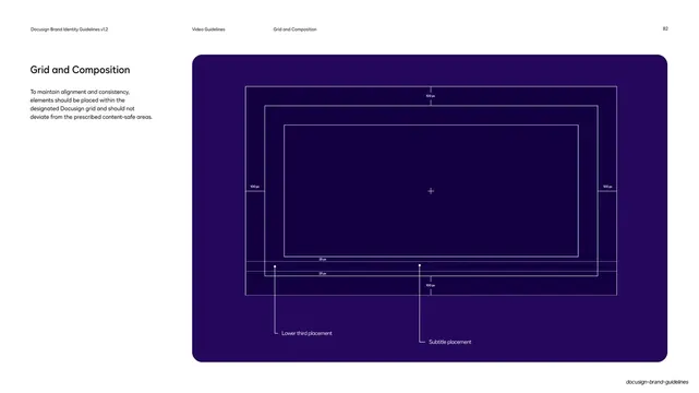 Docusign video grid and composition spec