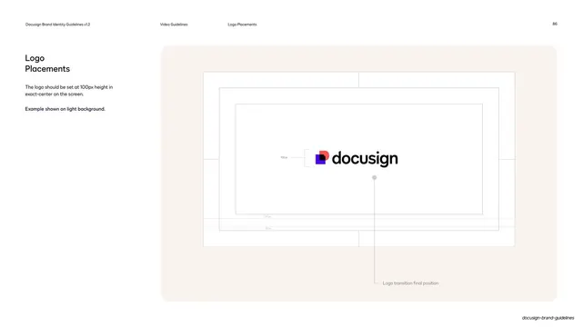 Docusign video logo placement spec