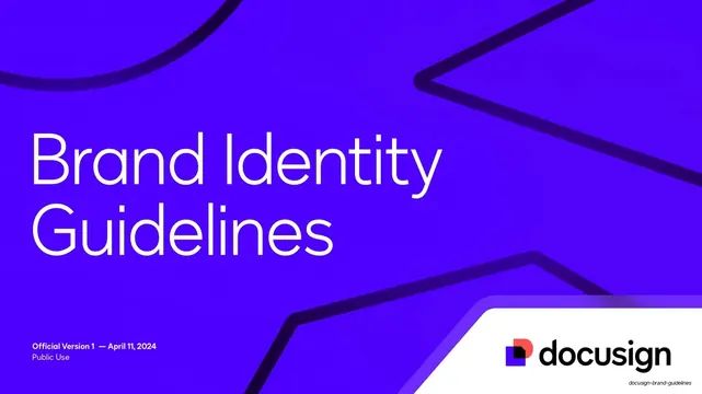 Docusign Brand Identity Guidelines 2024, editorial, minimal, vibrant