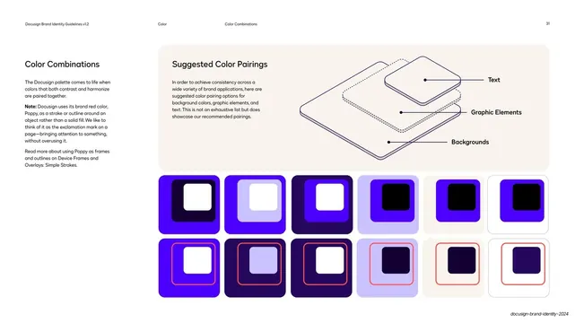 DocuSign suggested color pairings