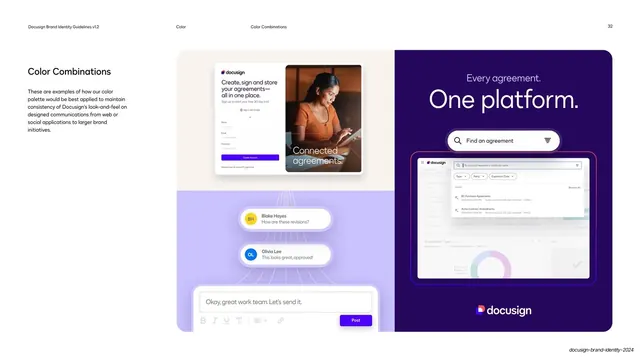 DocuSign color in web and social application