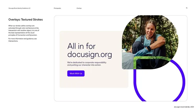Textured stroke overlay campaign example