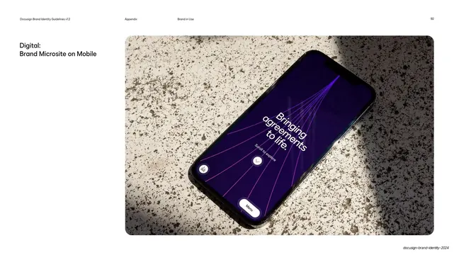 Brand microsite on mobile mockup