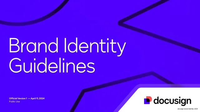 DocuSign Brand Identity Guidelines 2024, corporate-clean, minimal, vibrant