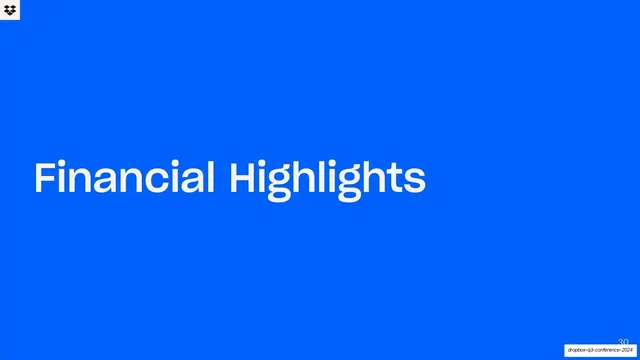 Financial Highlights blue section divider