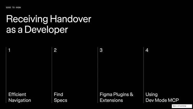 Receiving Handover as Developer four-column contents