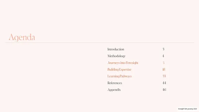 Agenda table of contents, editorial, minimal, light