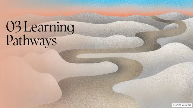 Learning Pathways illustrated section divider, editorial, illustrated, warm