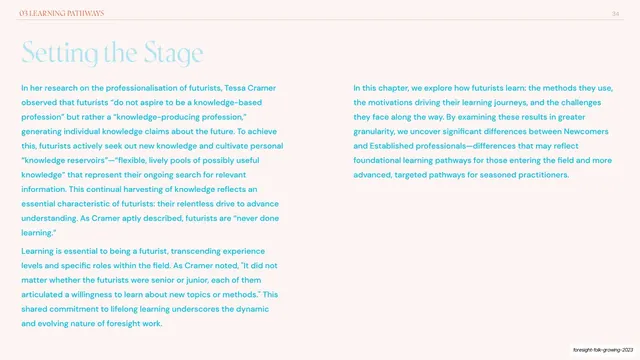 Learning Pathways chapter intro text spread, editorial, minimal, light
