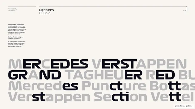 Ligatures in F1 Bold