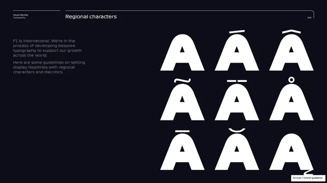 Regional characters diacritics grid, editorial, dark-mode, dark