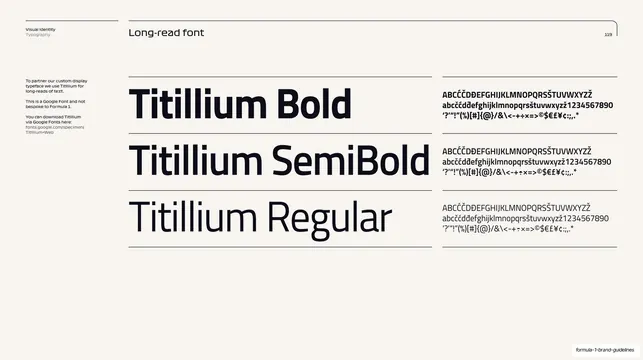 Titillium long-read font specimen