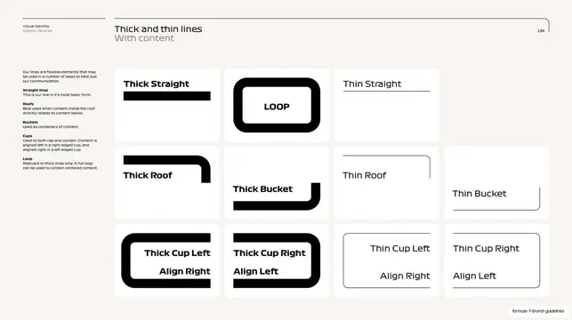 F1 thick and thin lines with content