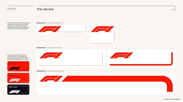 F1 the red line and logo relationships