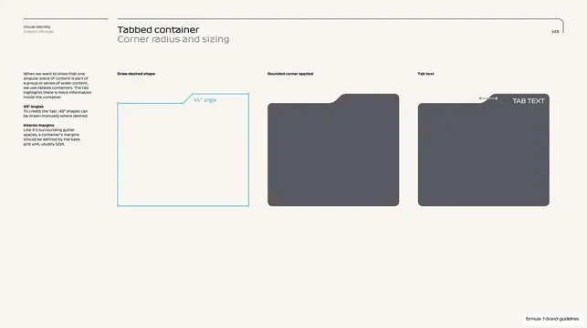 Tabbed container construction spec