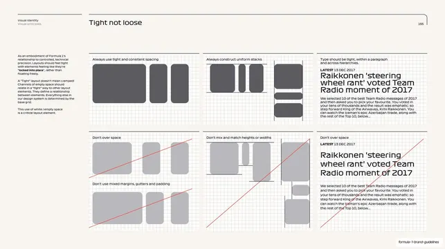Tight not loose layout principle