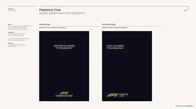 Paddock Club scale and placement