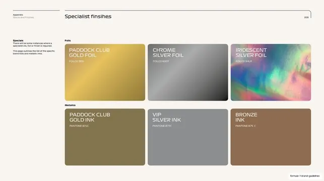 Specialist finishes foils and metallics
