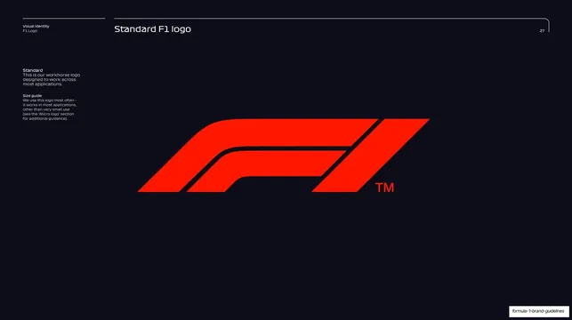 Standard F1 logo on carbon black