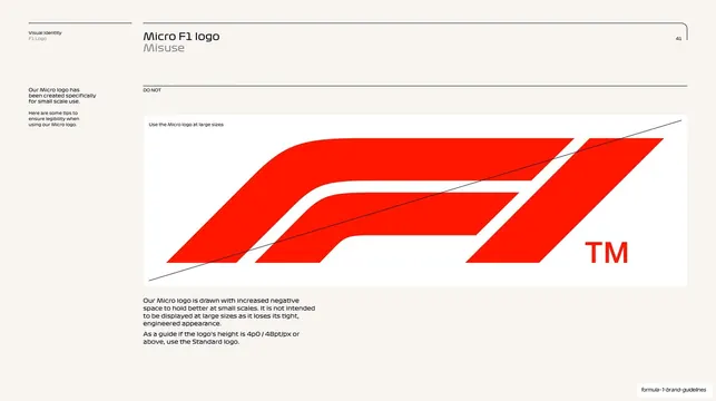 Micro F1 logo misuse (do not enlarge)