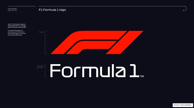F1 Formula 1 logo construction
