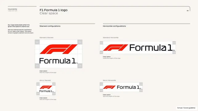 F1 Formula 1 logo clear space