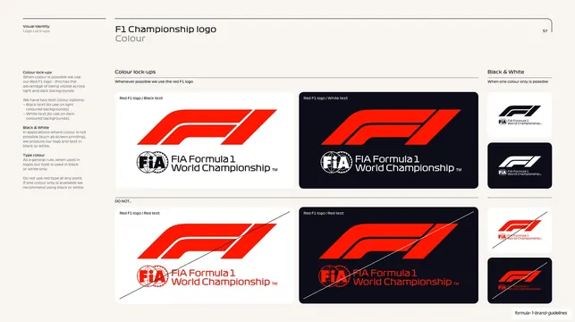 F1 Championship logo colour lock-ups