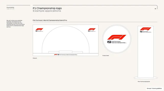 F1 Championship logo example applications