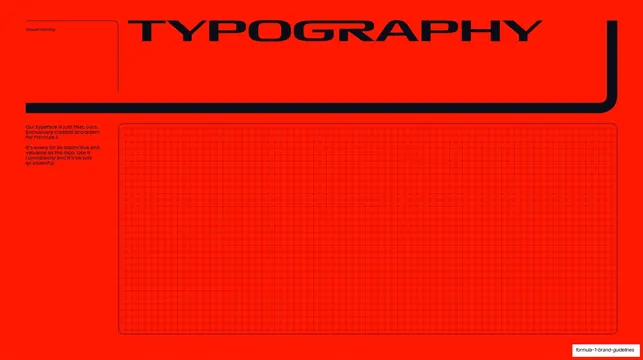 Typography section opener on warm red