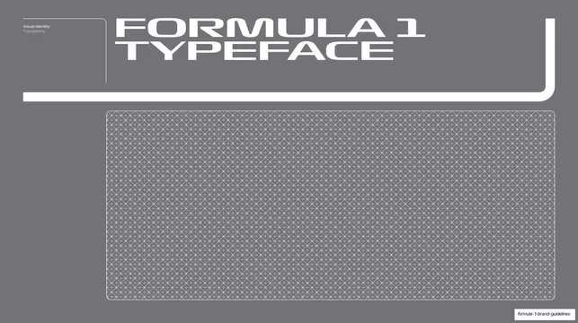 Formula 1 typeface title page