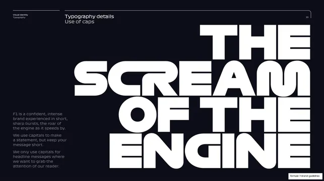 Use of caps, the scream of the engine