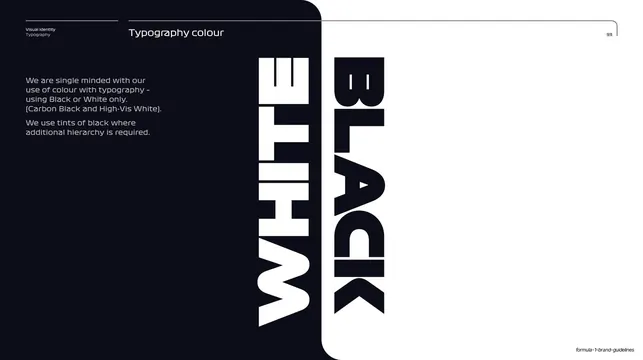 F1 typography colour intro slide