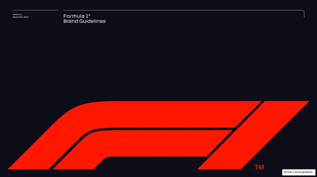 Formula 1 Brand Guidelines 2018, editorial, technical, high-contrast