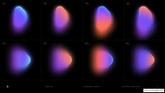 Light blob gradient grid