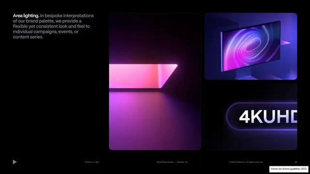 Area lighting applications, dark-mode, 3d-render, dark