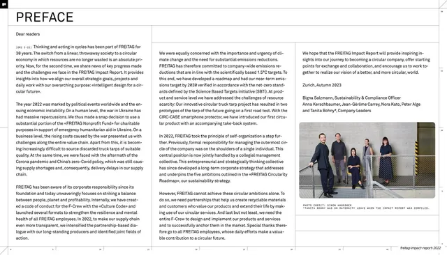 Preface letter spread