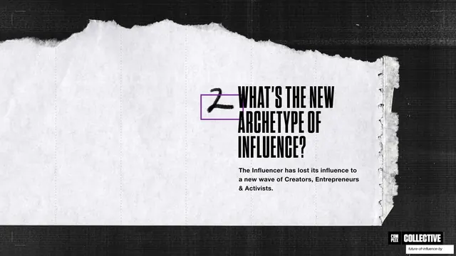Section divider 2, new archetype of influence, dark-mode, brutalist, dark