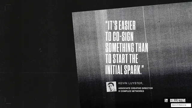 Easier to co-sign than create, big quote panel, dark-mode, brutalist, dark
