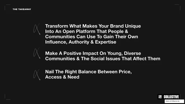 Transforming brands takeaway checklist of three, minimal, editorial, dark