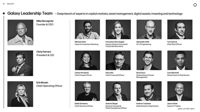 Galaxy leadership team, minimal, corporate-clean, light