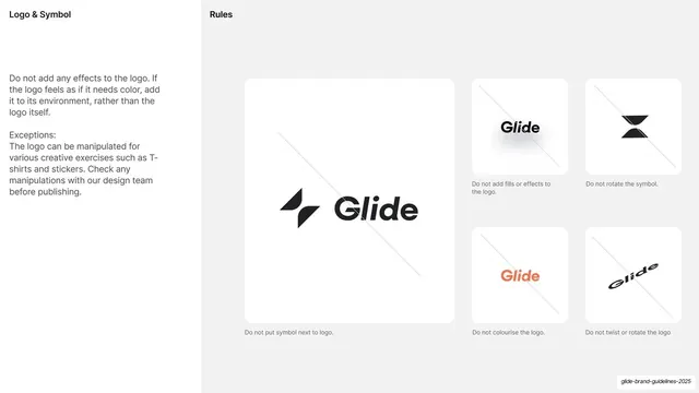 Logo misuse do-not grid, minimal, swiss, light