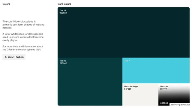 Core color palette grid