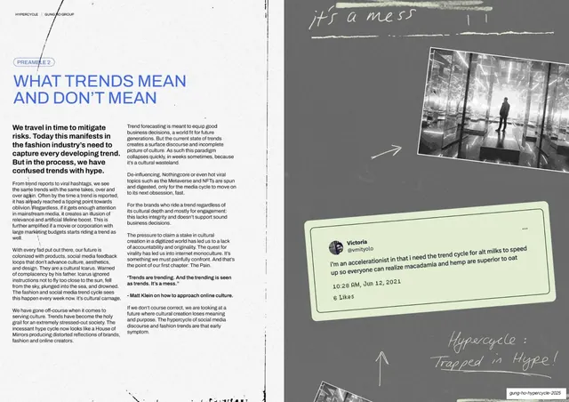 What trends mean, it's a mess collage spread