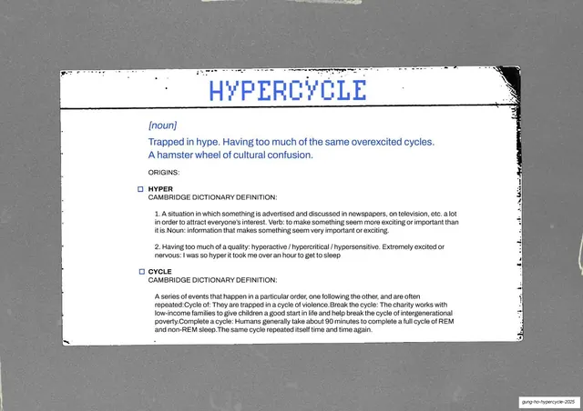Hypercycle dictionary definition card