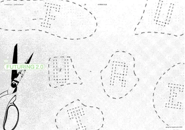 Futuring 2.0 stitched-letters section divider