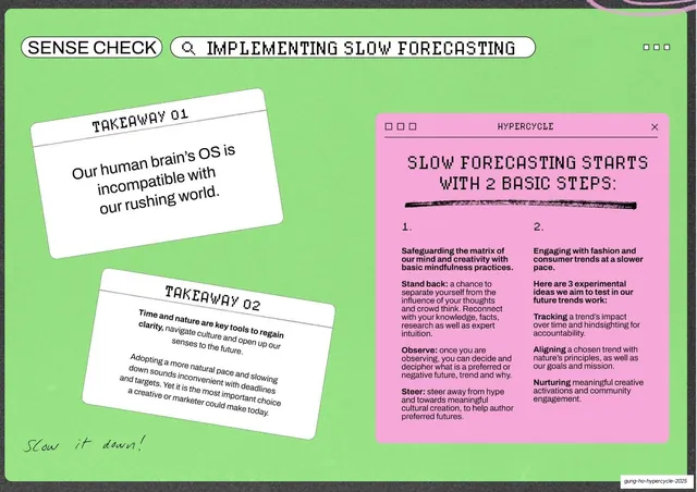 Implementing slow forecasting sense-check