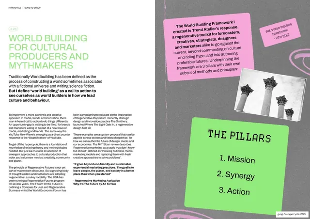 World building for cultural producers spread