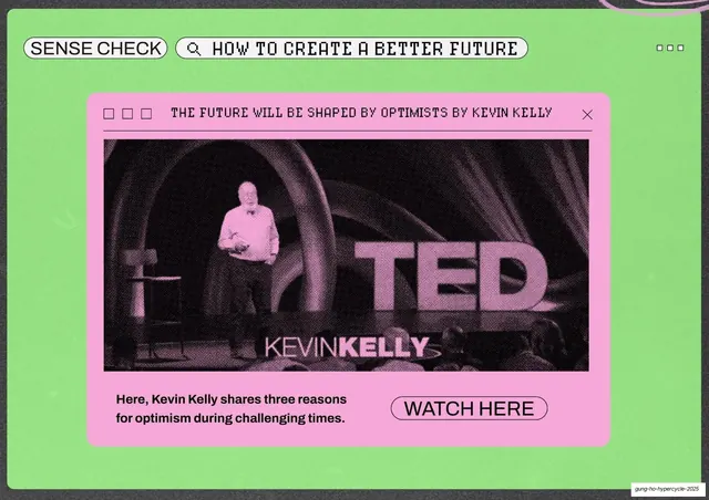 Sense Check Kevin Kelly TED video card