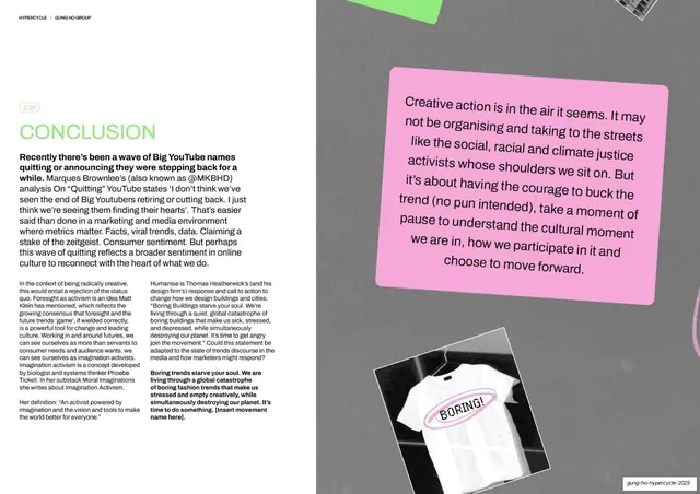 Conclusion creative action spread