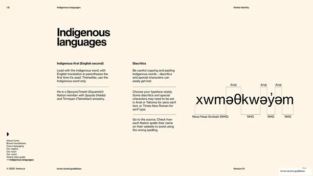 Indigenous languages writing guidance